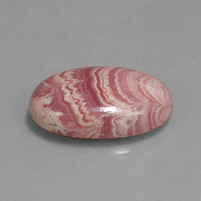 12.81 ct Multicolor Rhodochrosite Stone, Natural Rhodochrosite in Oval Cabochon Shape for Sale