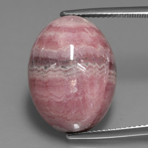 25.74 ct Multicolor Rhodochrosite Gemstone, Rhodochrosite Gem in Oval Cabochon Shape for Sale.