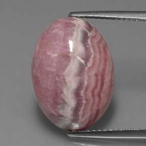 15.61 ct Multicolor Rhodochrosite Gemstone, Rhodochrosite Gem in Oval Cabochon Shape for Sale.
