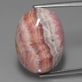 23.35 ct Multicolor Rhodochrosite Gemstone, Rhodochrosite Gem in Oval Cabochon Shape for Sale.