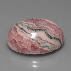 25.03 ct Multicolor Rhodochrosite Stone, Natural Rhodochrosite in Oval Cabochon Shape for Sale