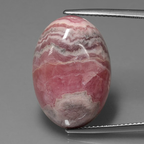26.95 ct Multicolor Rhodochrosite Gemstone, Rhodochrosite Gem in Oval Cabochon Shape for Sale.
