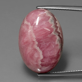 31.54 ct Multicolor Rhodochrosite Gemstone, Rhodochrosite Gem in Oval Cabochon Shape for Sale.