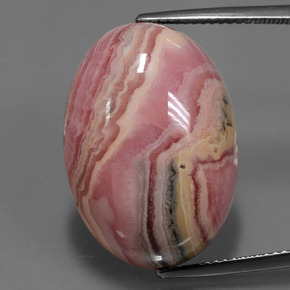 34.09 ct Multicolor Rhodochrosite Gemstone, Rhodochrosite Gem in Oval Cabochon Shape for Sale.