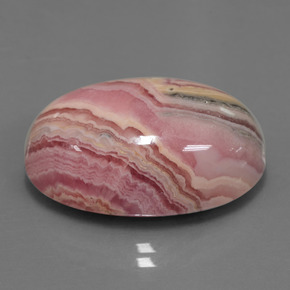 34.09 ct Multicolor Rhodochrosite Stone, Natural Rhodochrosite in Oval Cabochon Shape for Sale