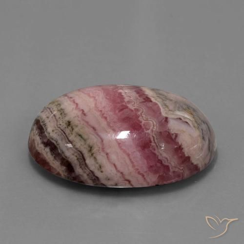 47.80 ct Multicolor Rhodochrosite Stone, Natural Rhodochrosite in Oval Cabochon Shape for Sale