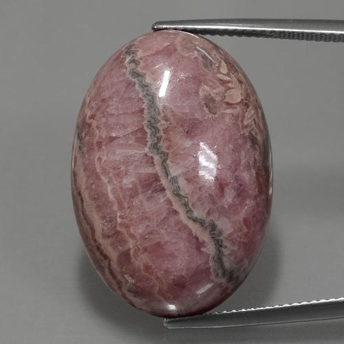 Multicolor Rhodochrosite Gem - 47.1ct Oval Cabochon (ID: 391976)