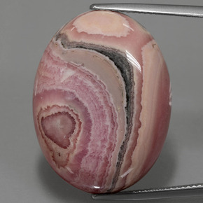 51.53 ct Multicolor Rhodochrosite Gemstone, Rhodochrosite Gem in Oval Cabochon Shape for Sale.