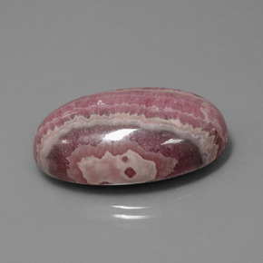 60.60 ct Multicolor Rhodochrosite Stone, Natural Rhodochrosite in Oval Cabochon Shape for Sale