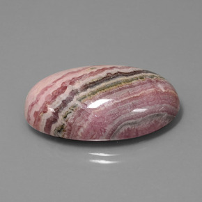 60.61 ct Multicolor Rhodochrosite Stone, Natural Rhodochrosite in Oval Cabochon Shape for Sale