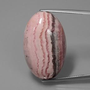 62.39 ct Multicolor Rhodochrosite Gemstone, Rhodochrosite Gem in Oval Cabochon Shape for Sale.