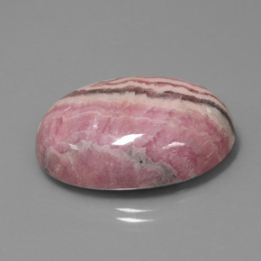 60.57 ct Multicolor Rhodochrosite Stone, Natural Rhodochrosite in Oval Cabochon Shape for Sale