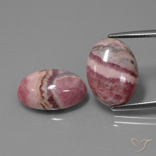 29.63 ct Oval Rhodochrosite, 18 x 12.9 mm From South Africa, Photo A