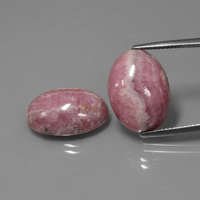29.21 ct Multicolor Rhodochrosite Gemstone, Rhodochrosite Gem in Oval Cabochon Shape for Sale.