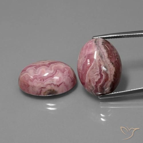 48.91 ct Oval Rhodochrosite, 20.1 x 15.1 mm From South Africa, Photo A