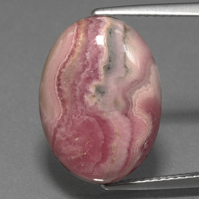 12.51 ct Multicolor Rhodochrosite Gemstone, Rhodochrosite Gem in Oval Cabochon Shape for Sale.