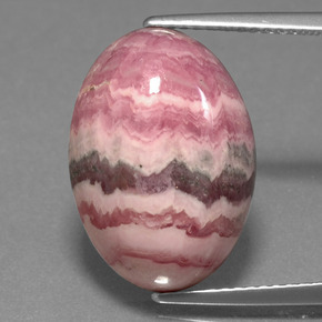 14.59 ct Multicolor Rhodochrosite Gemstone, Rhodochrosite Gem in Oval Cabochon Shape for Sale.