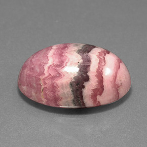 14.59 ct Multicolor Rhodochrosite Stone, Natural Rhodochrosite in Oval Cabochon Shape for Sale