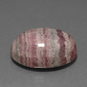 17.09 ct Multicolor Rhodochrosite Stone, Natural Rhodochrosite in Oval Cabochon Shape for Sale