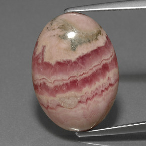12.73 ct Multicolor Rhodochrosite Gemstone, Rhodochrosite Gem in Oval Cabochon Shape for Sale.