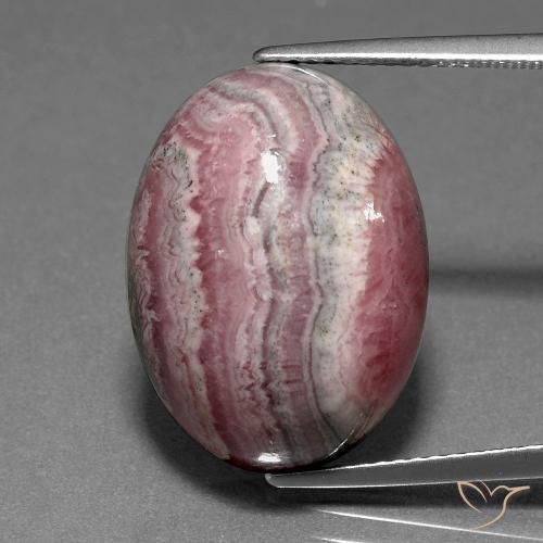 23,53 ct ovaler Rhodochrosit, 20,1 x 14,8 mm aus Südafrika, Photo A