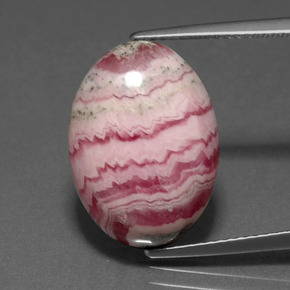 15.33 ct Multicolor Rhodochrosite Gemstone, Rhodochrosite Gem in Oval Cabochon Shape for Sale.