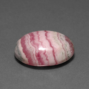 15.33 ct Multicolor Rhodochrosite Stone, Natural Rhodochrosite in Oval Cabochon Shape for Sale