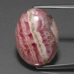 17.79 ct Multicolor Rhodochrosite Gemstone, Rhodochrosite Gem in Oval Cabochon Shape for Sale.
