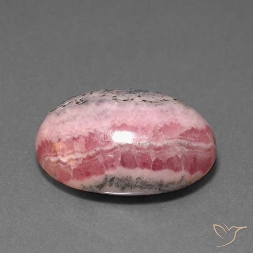 18.18 ct Multicolor Rhodochrosite Stone, Natural Rhodochrosite in Oval Cabochon Shape for Sale