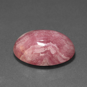 14.57 ct Multicolor Rhodochrosite Stone, Natural Rhodochrosite in Oval Cabochon Shape for Sale
