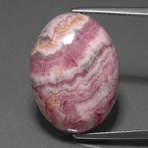 20.81 ct Multicolor Rhodochrosite Gemstone, Rhodochrosite Gem in Oval Cabochon Shape for Sale.