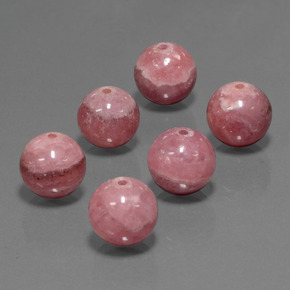 45.19 ctw Multicolor Rhodochrosite Stones, Natural Rhodochrosite in Drilled Sphere Shape for Sale