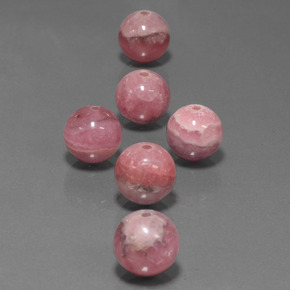 45.22 ctw Multicolor Rhodochrosite Stones, Natural Rhodochrosite in Drilled Sphere Shape for Sale