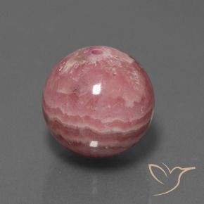 38.55 ct Multicolor Rhodochrosite Stone, Natural Rhodochrosite in Drilled Sphere Shape for Sale