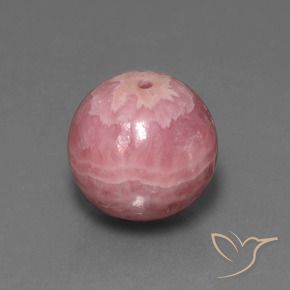 36.70 ct Multicolor Rhodochrosite Stone, Natural Rhodochrosite in Drilled Sphere Shape for Sale