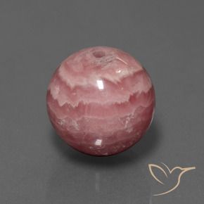 36.61 ct Multicolor Rhodochrosite Stone, Natural Rhodochrosite in Drilled Sphere Shape for Sale