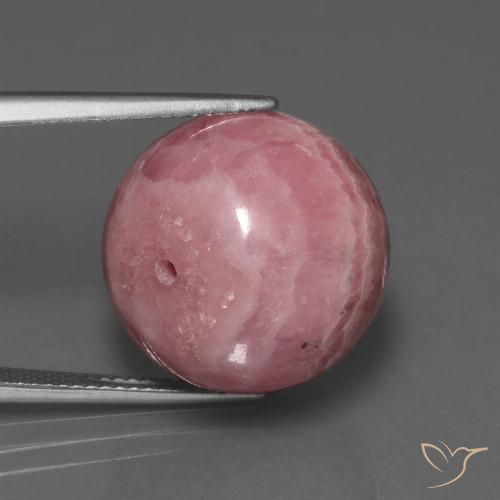 47.68 ct Drilled Sphere Rhodochrosite, 16.7 mm From South Africa, Photo A