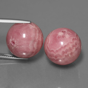 74.67 ctw Multicolor Rhodochrosite Gemstones, Rhodochrosite Gems in Drilled Sphere Shape for Sale.