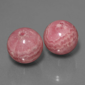 74.67 ctw Multicolor Rhodochrosite Stones, Natural Rhodochrosite in Drilled Sphere Shape for Sale