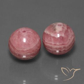 92.27 ctw Multicolor Rhodochrosite Stones, Natural Rhodochrosite in Drilled Sphere Shape for Sale