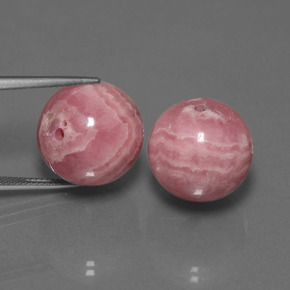 72.75 ctw Multicolor Rhodochrosite Gemstones, Rhodochrosite Gems in Drilled Sphere Shape for Sale.