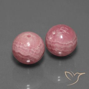 72.89 ctw Multicolor Rhodochrosite Stones, Natural Rhodochrosite in Drilled Sphere Shape for Sale