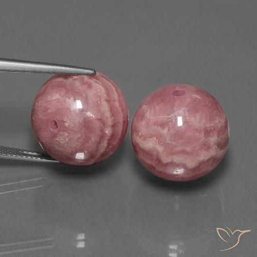 74.15 ct Drilled Sphere Rhodochrosite, 15.8 mm From South Africa, Photo A