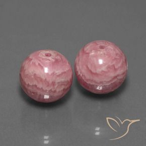 74.15 ctw Multicolor Rhodochrosite Stones, Natural Rhodochrosite in Drilled Sphere Shape for Sale