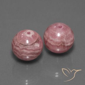 74.29 ctw Multicolor Rhodochrosite Stones, Natural Rhodochrosite in Drilled Sphere Shape for Sale