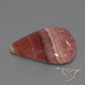 19.84 ct Multicolor Rhodochrosite Stone, Natural Rhodochrosite in Pear Cabochon Shape for Sale