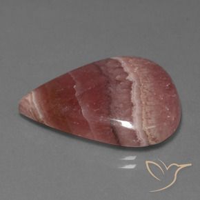 30.68 ct Multicolor Rhodochrosite Stone, Natural Rhodochrosite in Pear Cabochon Shape for Sale