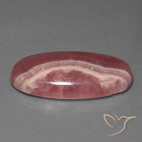 46.91 ct Multicolor Rhodochrosite Stone, Natural Rhodochrosite in Oval Cabochon Shape for Sale