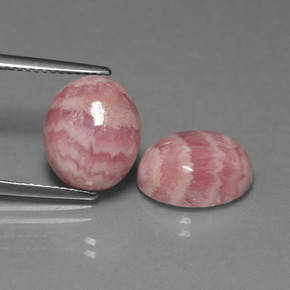 12.30 ct Multicolor Rhodochrosite Gemstone, Rhodochrosite Gem in Oval Cabochon Shape for Sale.