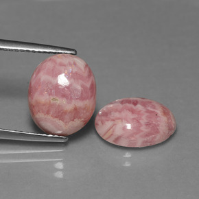 Multicolor Rhodochrosite Gem - 5ct Oval Cabochon (ID: 449378)